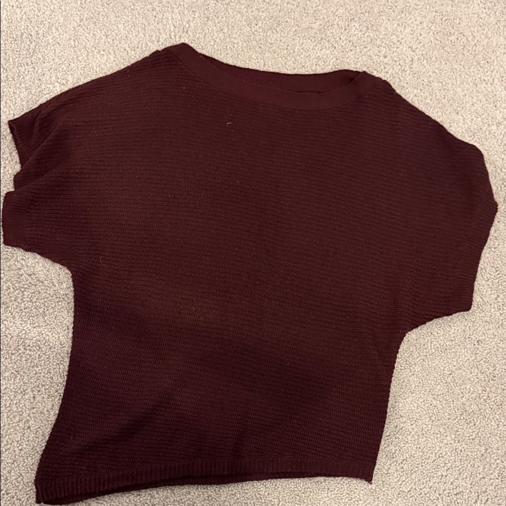 White House Black Market Burgundy Sweater